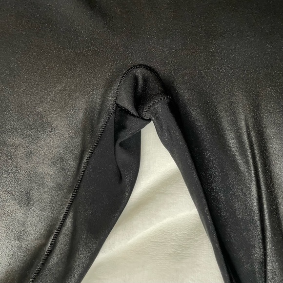 SPANX Faux Leather Side Stripe Leggings 2X Black - Picture 12 of 14
